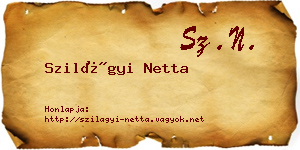 Szilágyi Netta névjegykártya